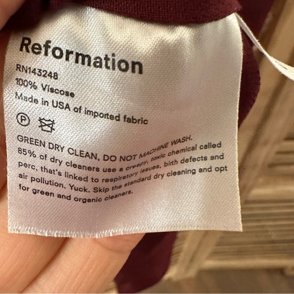 Reformation Vivianne Mini Dress in Plum Front Tie Sweetheart Neck size 0 - Picture 6 of 7